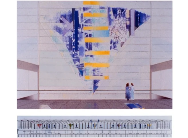 YYZ Proposal, arrivals elevation and detail (above), 1998