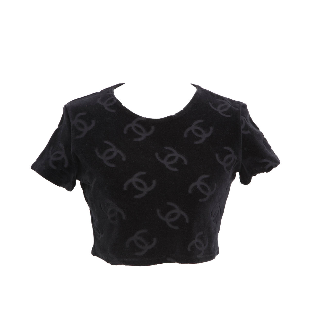 chanel paris vintage black shirt