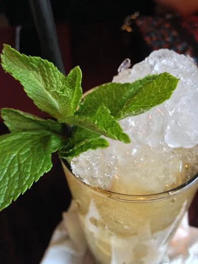 I mean, come on. &nbsp;Mint Julip done right. &nbsp;Taken with my iPhone right before getting head freeze. &nbsp;