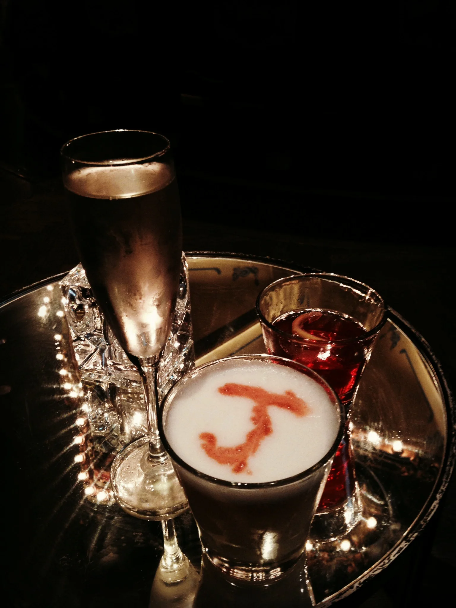 What happens when you get drink tickets at the Hotel Monteleone when your rooms get messed up. &nbsp;Taken with my iPhone when I was quickly forgiving everyone involved. 