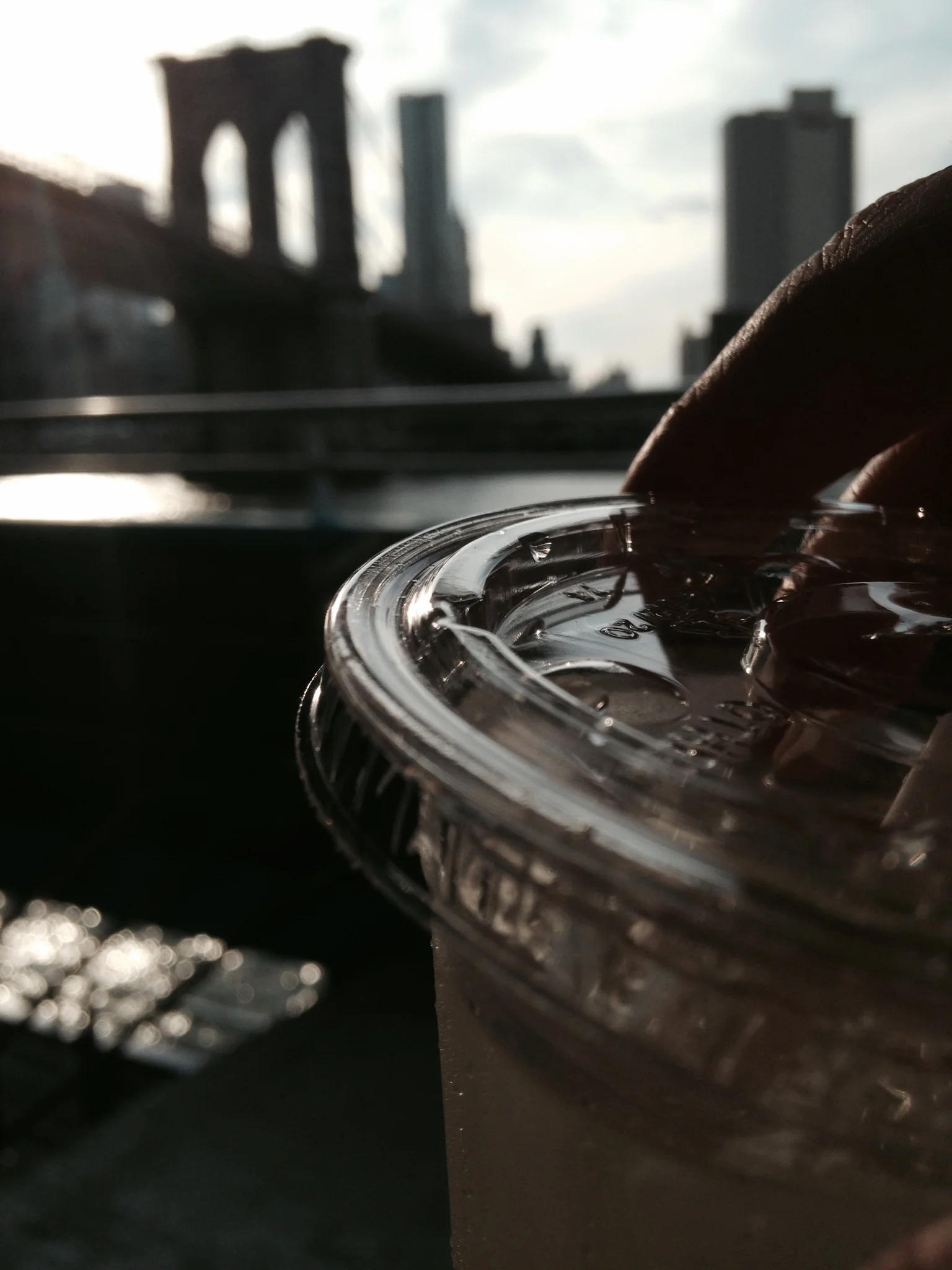 Taken with my iPhone passing under the Brooklyn Bridge. &nbsp; 