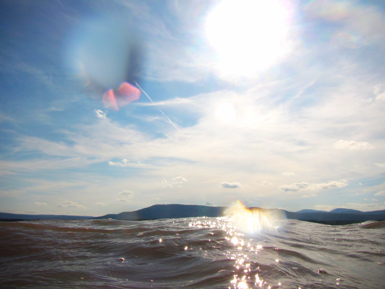 Sometimes we had some chop. &nbsp;A view from inside the lake. &nbsp;