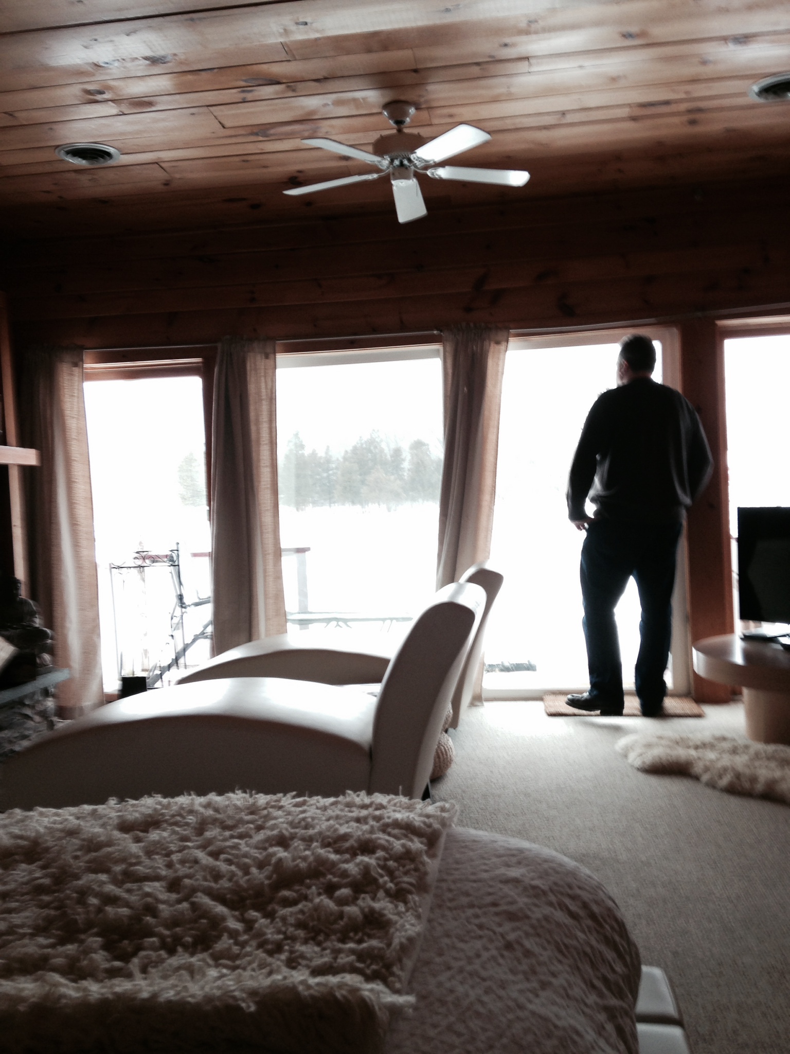 The Church suite. &nbsp;So nice. &nbsp;Taken with my iPhone while getting warmed by the fire.