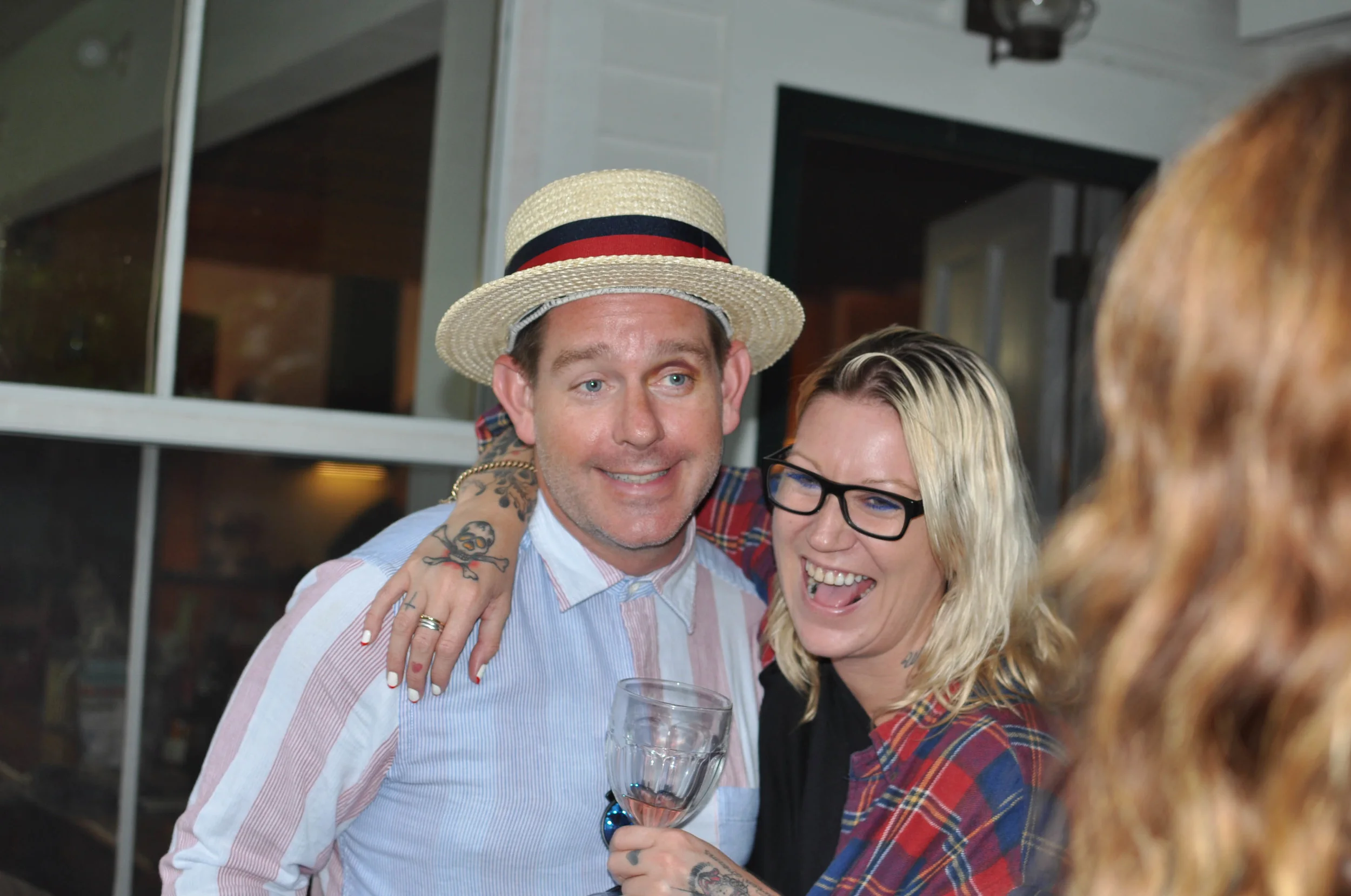 Chad and some of his friends had gone on a motorcycle trip before meeting us all in Vermont. He surprised us with a fantastic birthday shiner! &nbsp;Looking tough Mr. Chad!