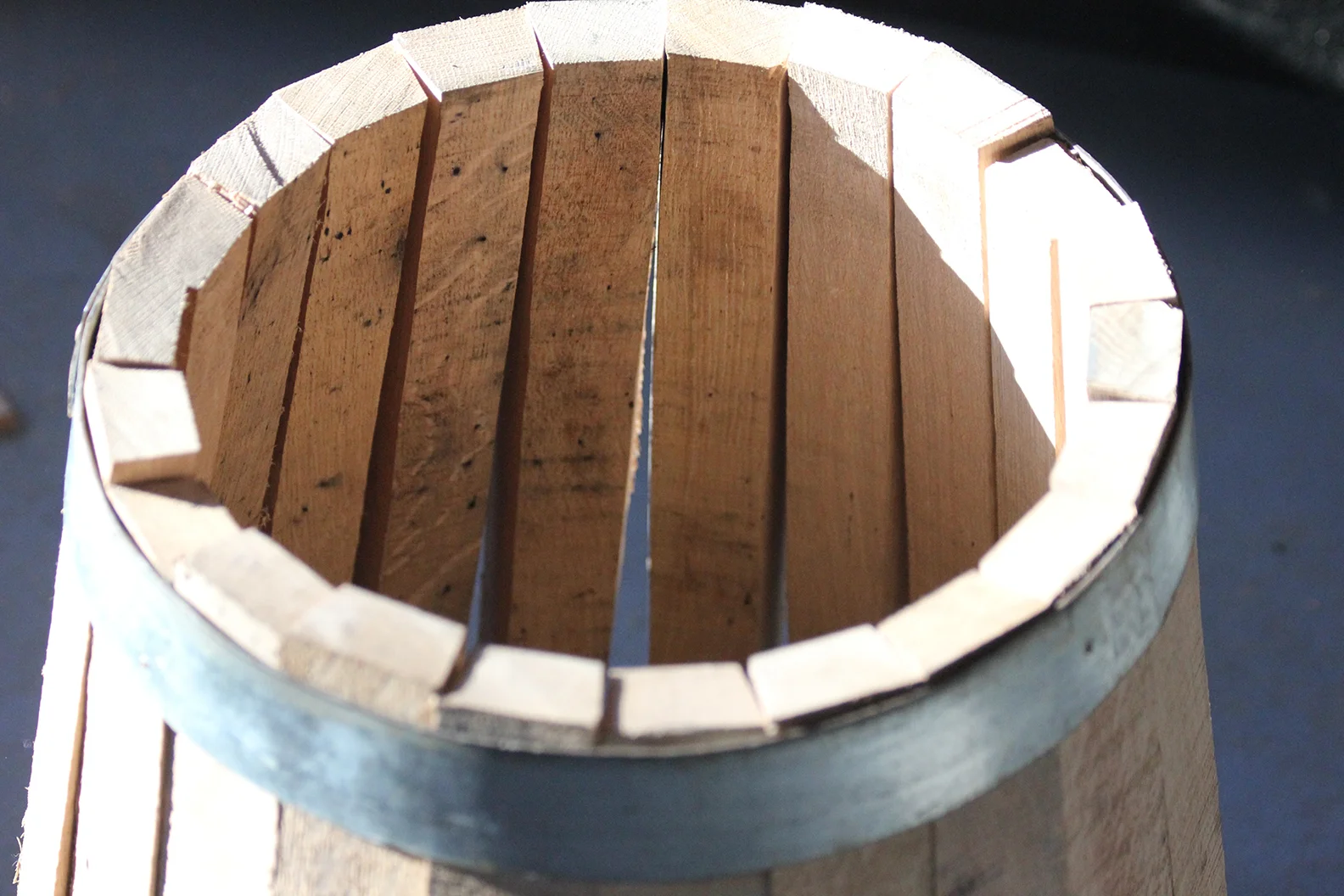 New White Oak Barrel being made.