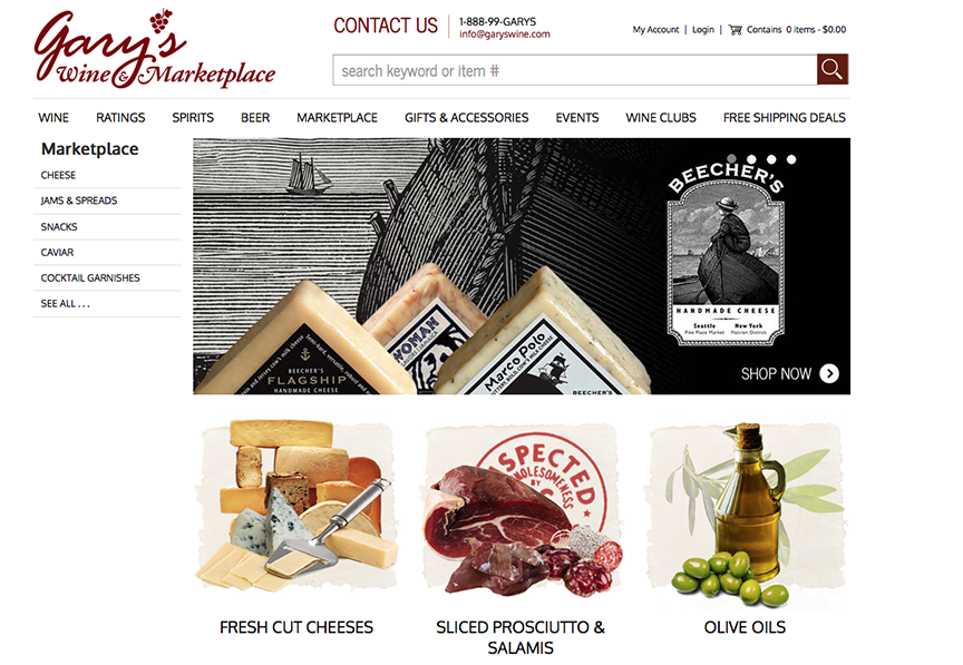 Visit: www.garyswine.com for an better look at this amazingly well-stocked shopping experience.