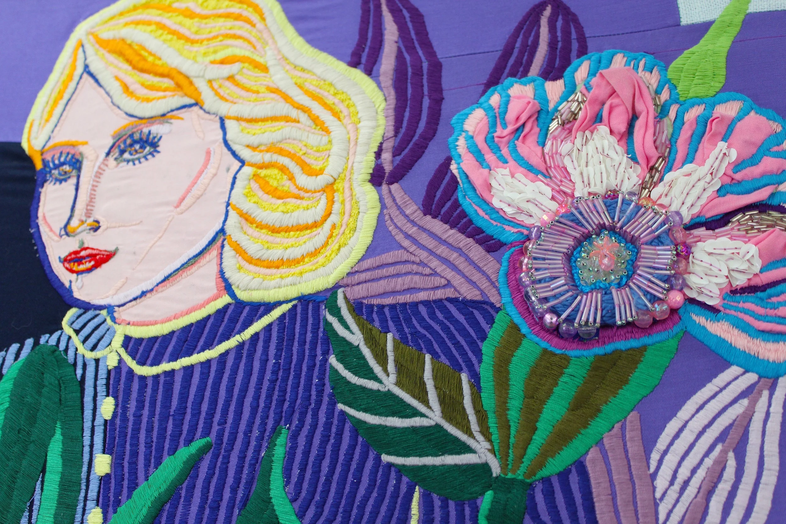 Rhiannon Williams, Detail 2 'Phoenix, Yet in Flames' 120x135cm.jpg.jpg