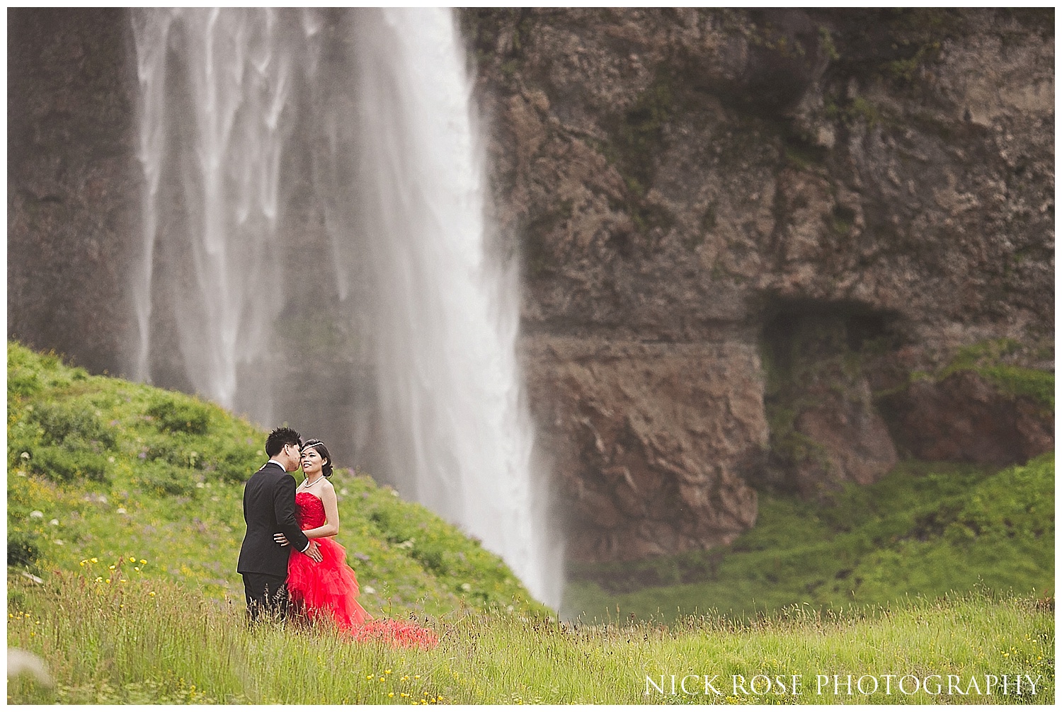 Seljalandsfoss pre wedding photography Iceland