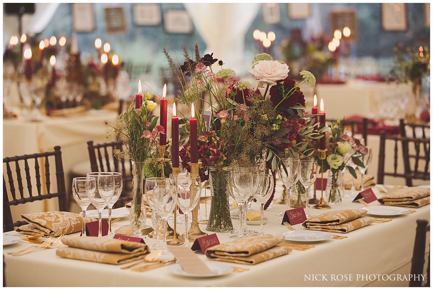 Wedding table design Surrey