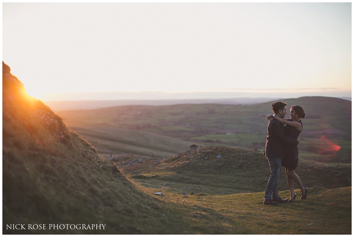 Asian pre wedding sunset photography Brecon Beacons