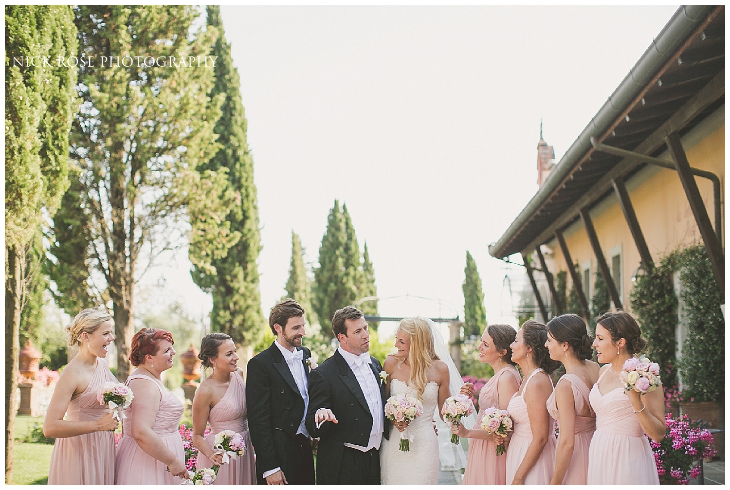 Destination vineyard wedding in Florence Italy