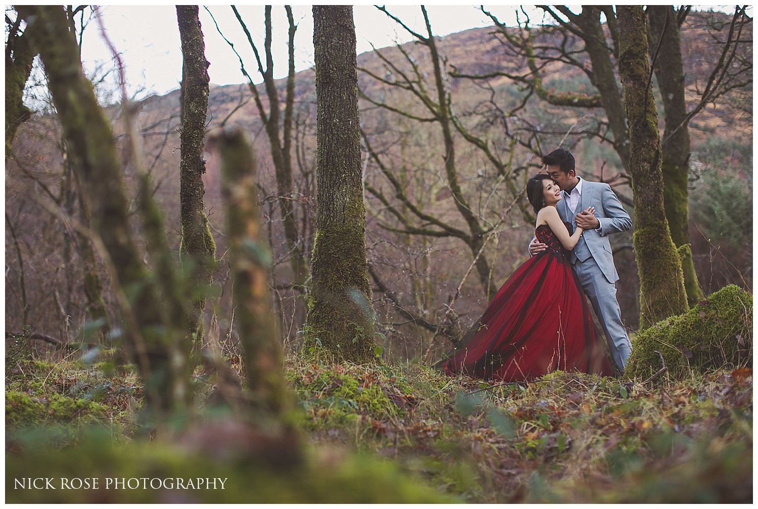 Romantic pre wedding photography Scotland