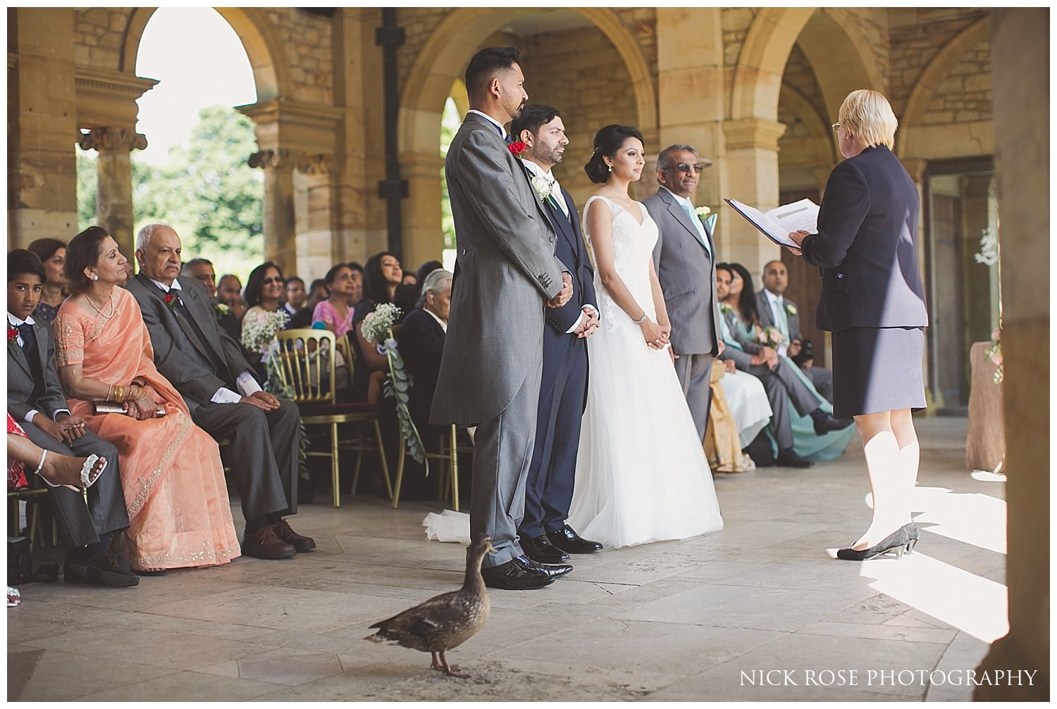  Duck watching the wedding ceremony at Hever Castle 