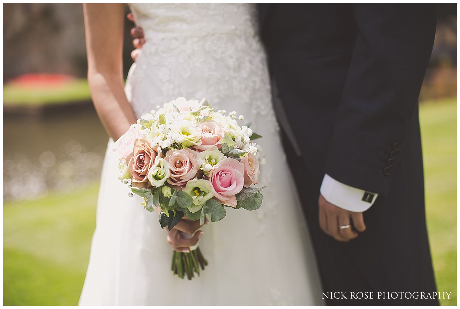  Bride and groom wedding detail photograph at Hever Castle Kent 