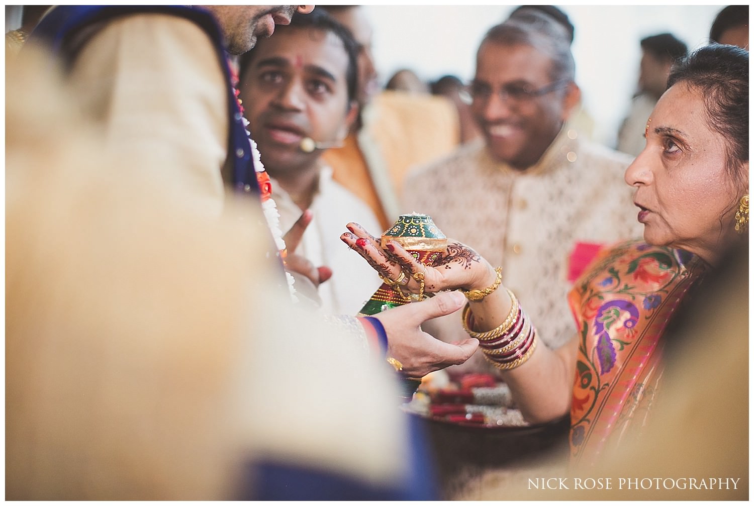  Groom's hindu wedding blessing before the ceremony 