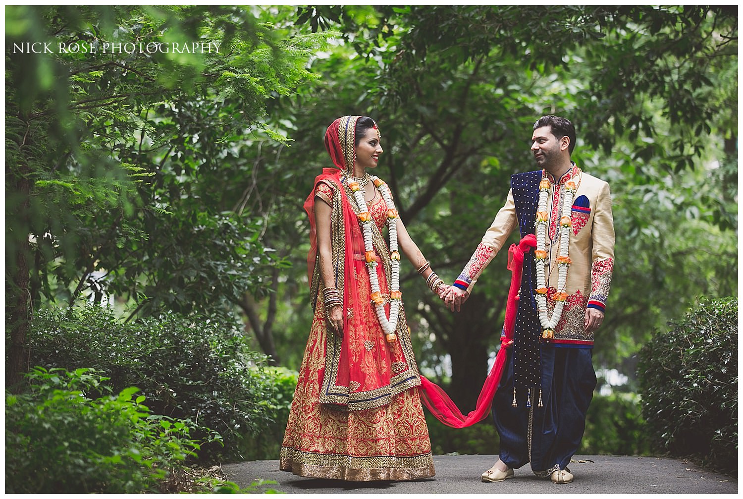  East Wintergarden wedding photography portrait of a Hindu bride and groom 