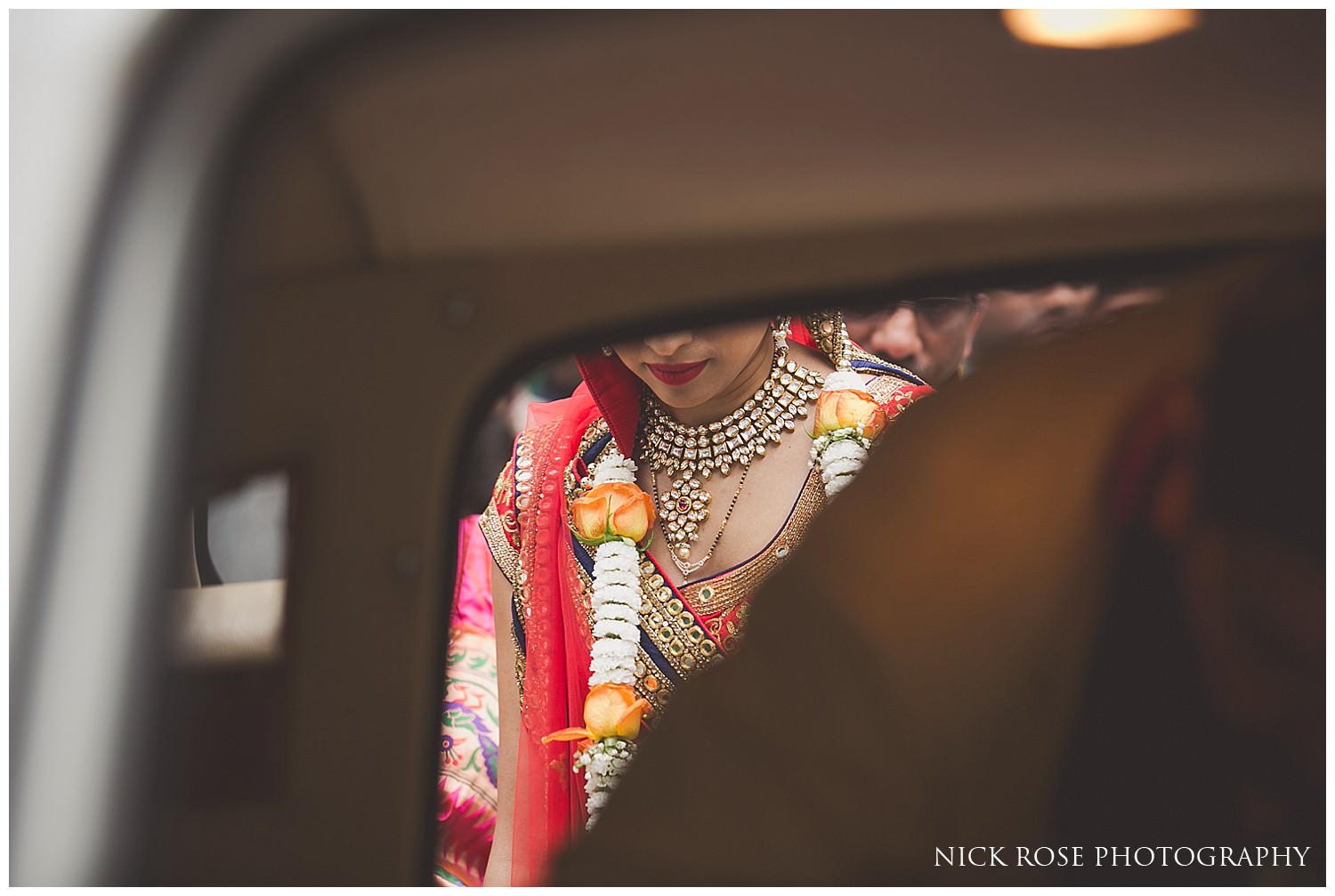  Bride's farewell vidaai after a hindu wedding at the East Wintergarden in London 