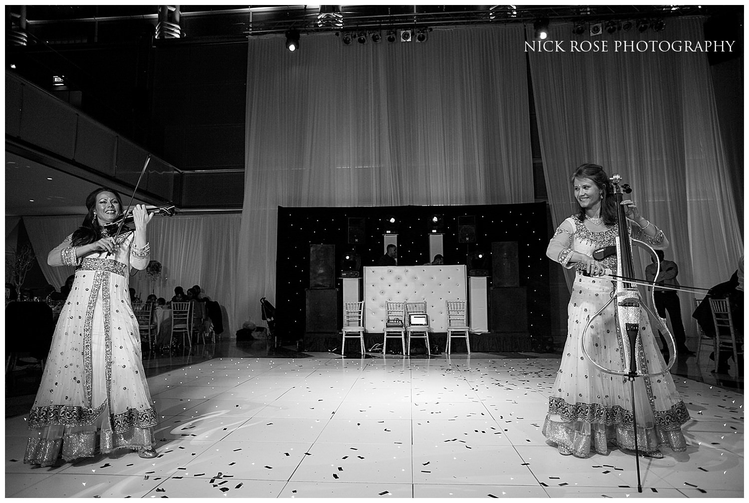  Ashanti strings performing at an Indian wedding taking place in the East Wintergarden in London 