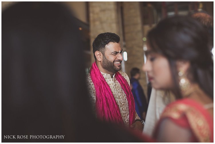  Groom laughing before his Hindu Baraat in Dubai 