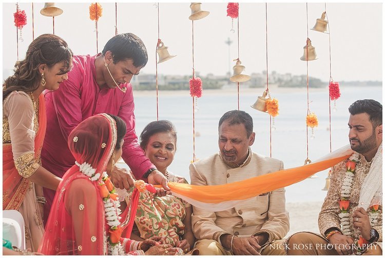A Hindu wedding ceremony taking place at the Sofitel Palm Dubai