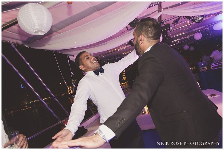  Wedding reception dancing on a private yacht in Dubai 