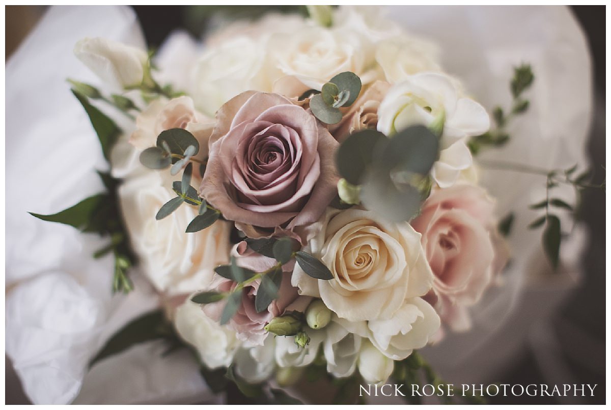  Yellow and gold bridal bouquet of Roses for a winter wedding in Buckinghamshire 