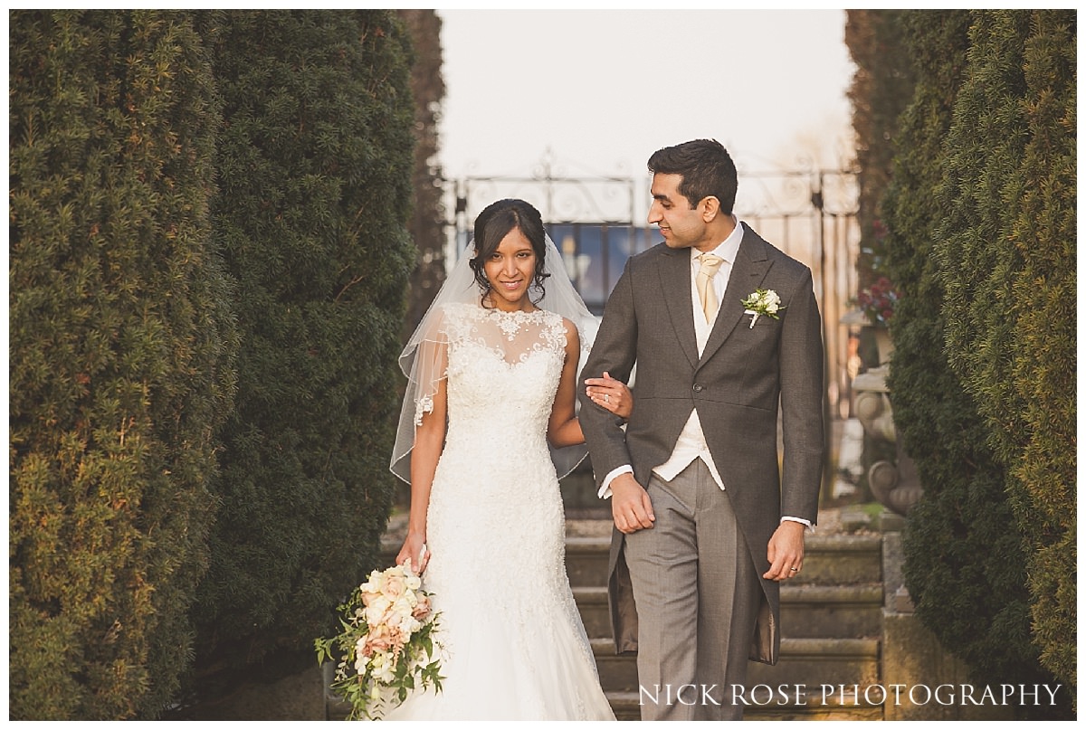  Bride and Groom couple portrait at Hedsor House in Buckinghamshire 