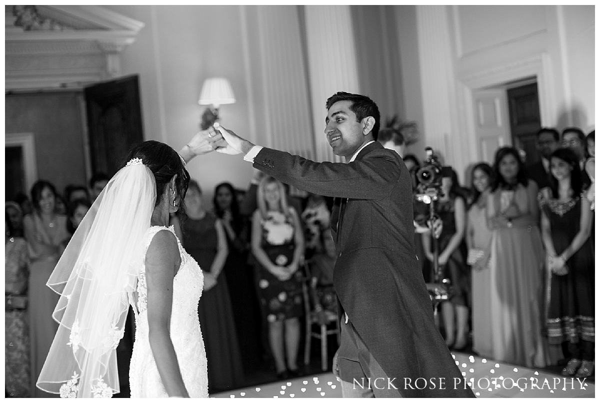  Bride and groom first dance at Hedsor in Bucks 