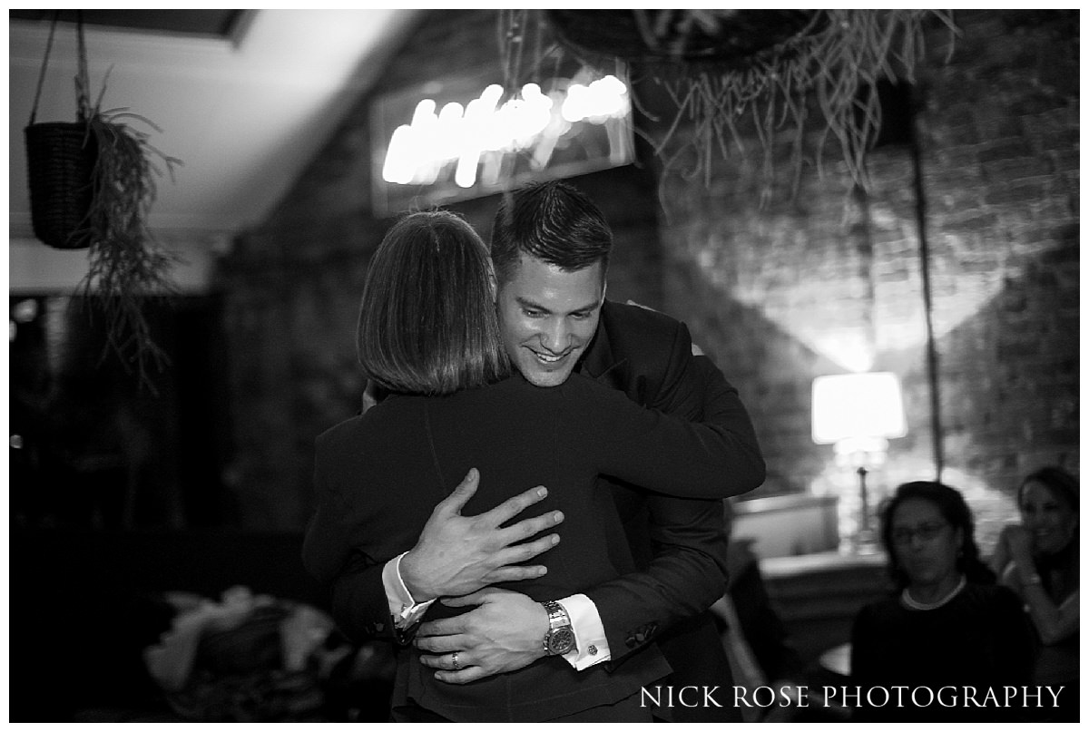  Groom and his mother dancing at Restaurant-Ours in Knightsbridge London 