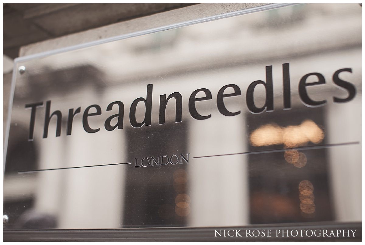  at Threadneedles Hotel in London 