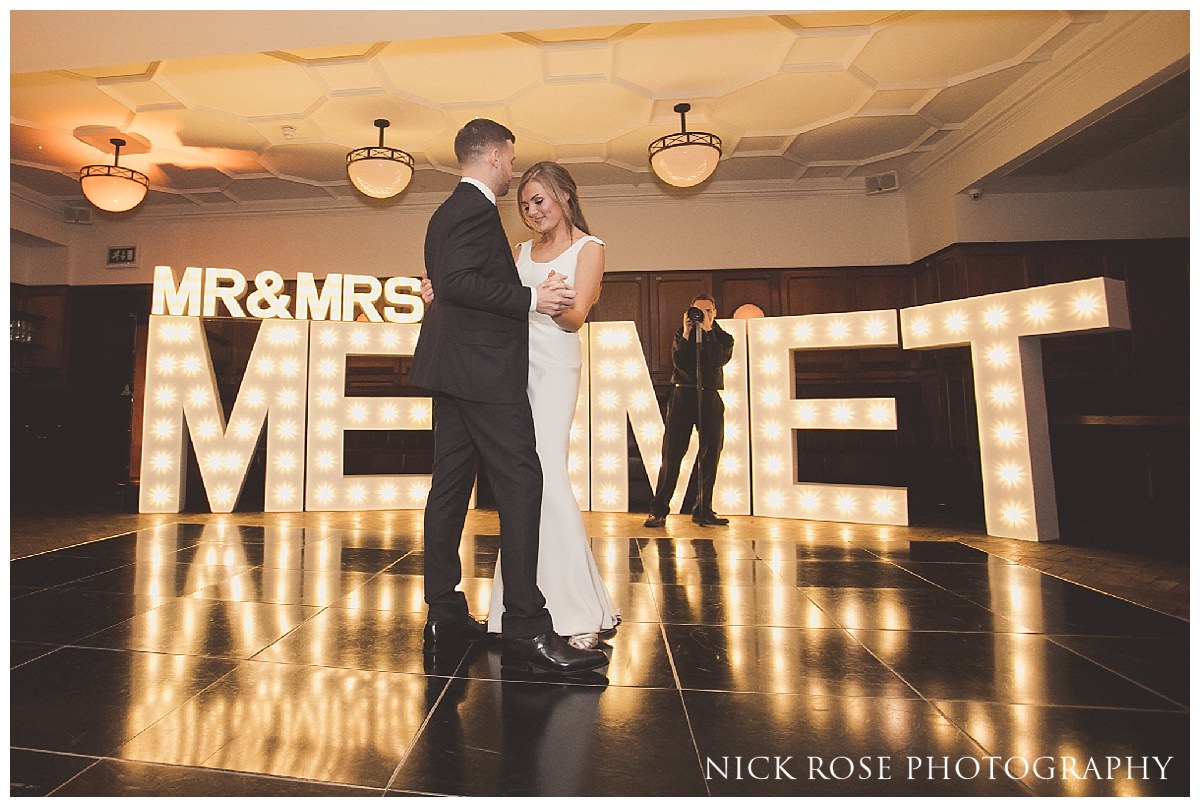  Bride and Groom first dance at Hawksmoor Guildhall London 