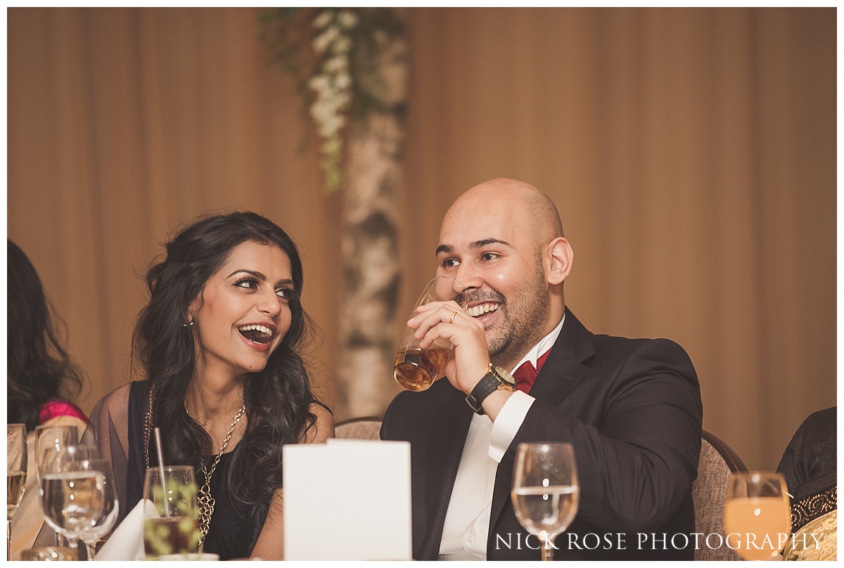  Hindu wedding reception toasts at The Grove in Chandler's Cross in Watford 