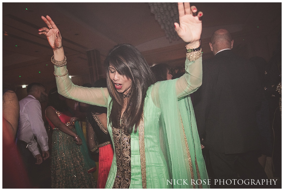  The Grove in Watford Hindu wedding reception party and dancing in Hertfordshire 