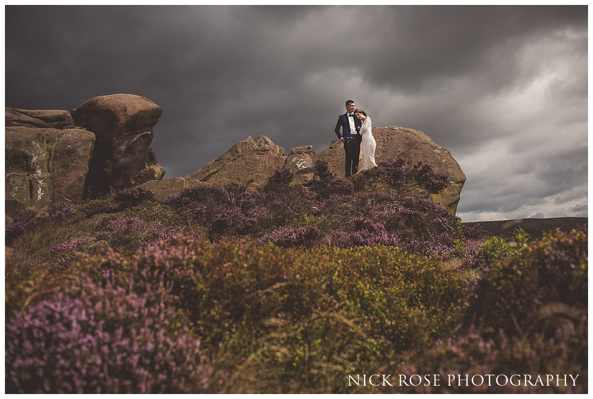 Peak District Pre Wedding Photography at Ramshaw Rocks