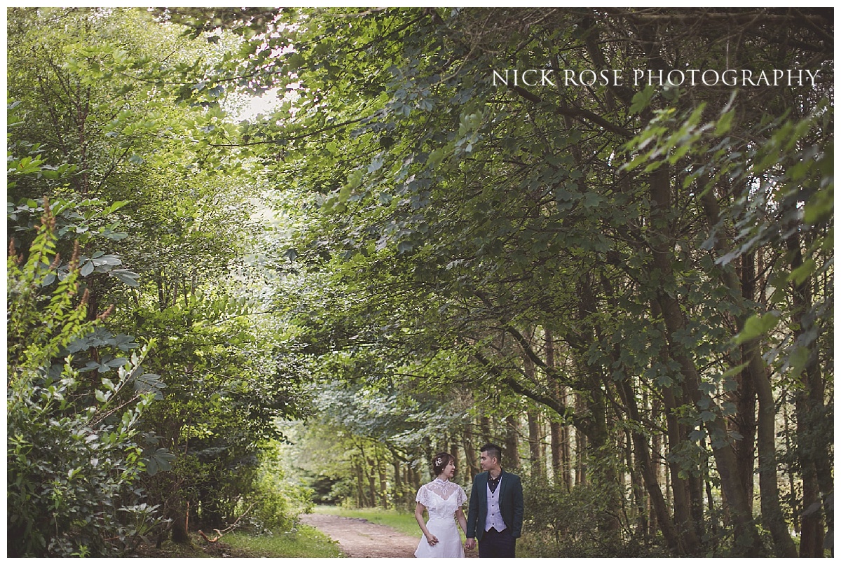  Pre wedding photography in Gradbach near the River Dane in the Peak District 