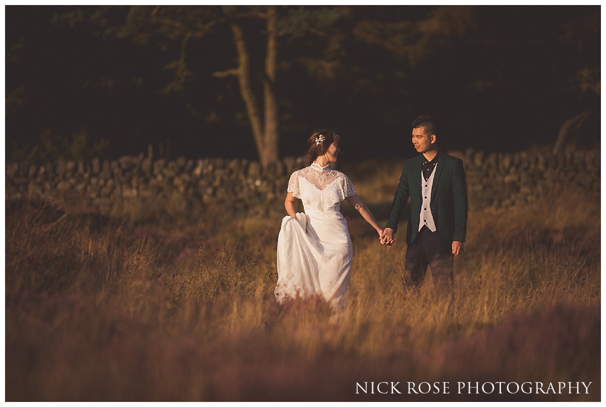  Sunset pre wedding photography shoot in the Peak District 