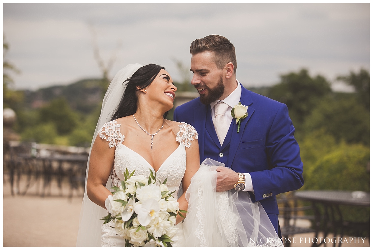 Bride and groom wedding photography portraits at Buxted Park