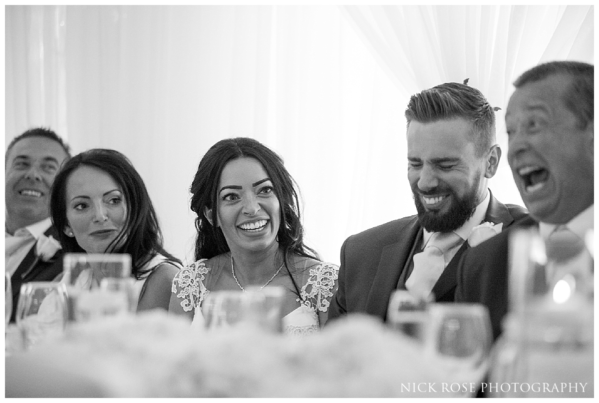 Wedding speeches during a Buxted Park Wedding