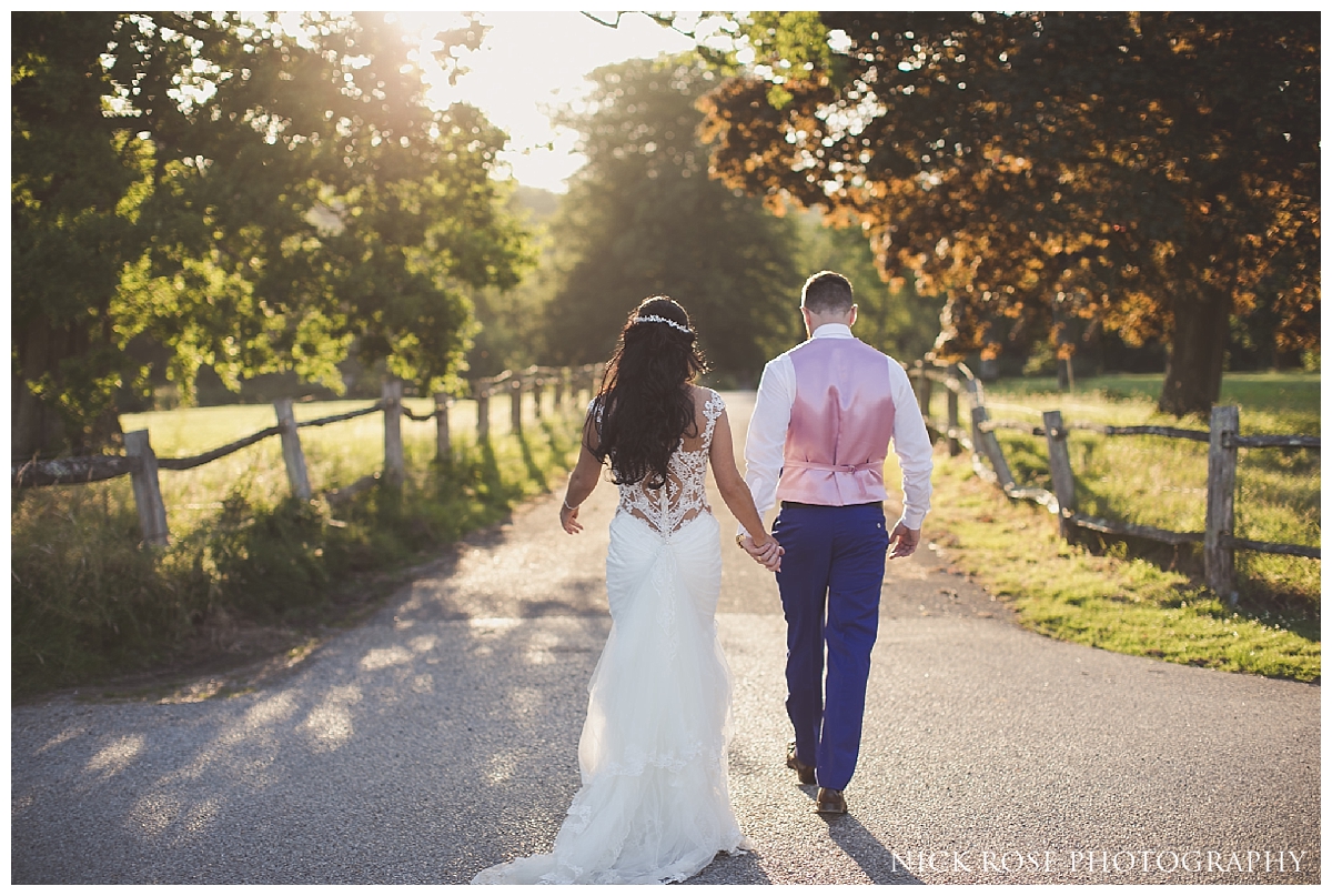  Sunset wedding photography at Buxted Park in East Sussex 