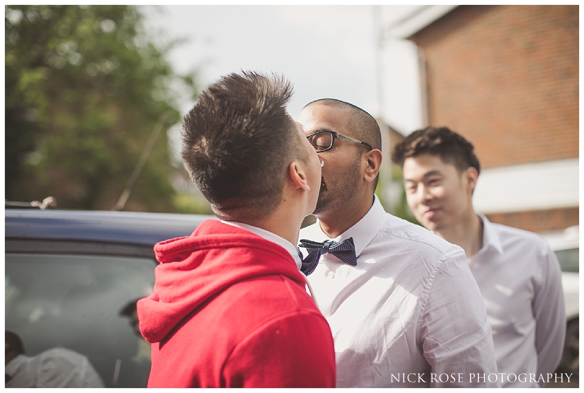  Gatecrashing games before a Hampton Court Place wedding at the Little Banqueting House in Surrey 