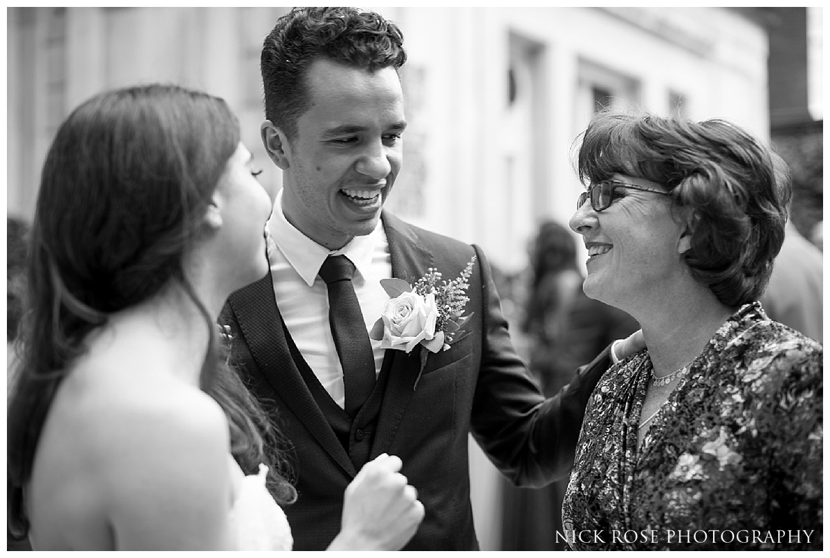 French Chateau style courtyard reception drinks at Dartmouth House London