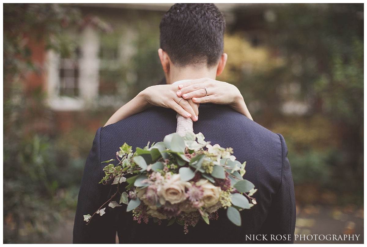  Mount Street Gardens wedding photography portrait taken during a Dartmouth House wedding in Mayfair by Nick Rose Photography 