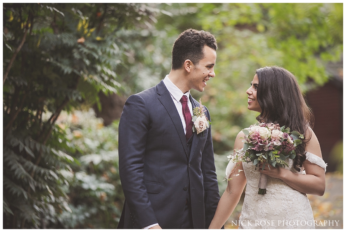 Mount Street Gardens wedding photography portrait taken during a Dartmouth House wedding in Mayfair by Nick Rose Photography