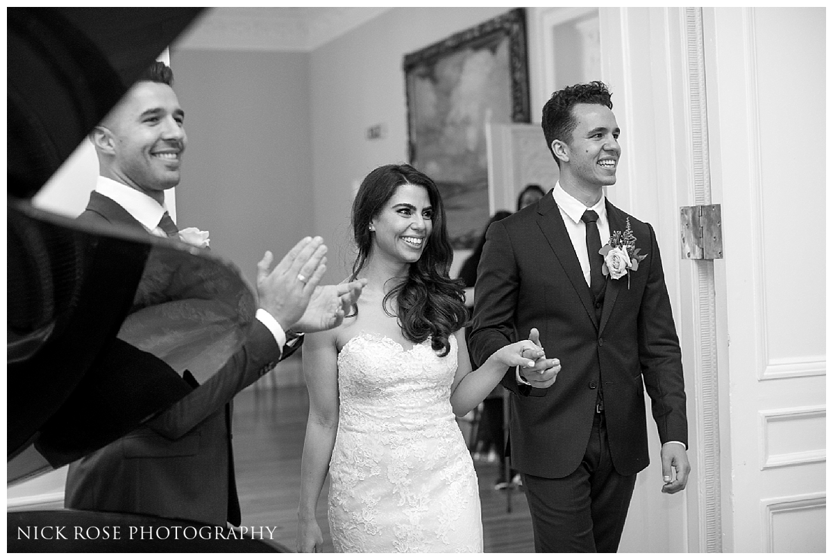 Mayfair wedding reception photography at Dartmouth House London