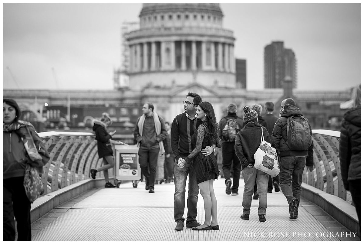  St Pauls pre wedding photography in London England 