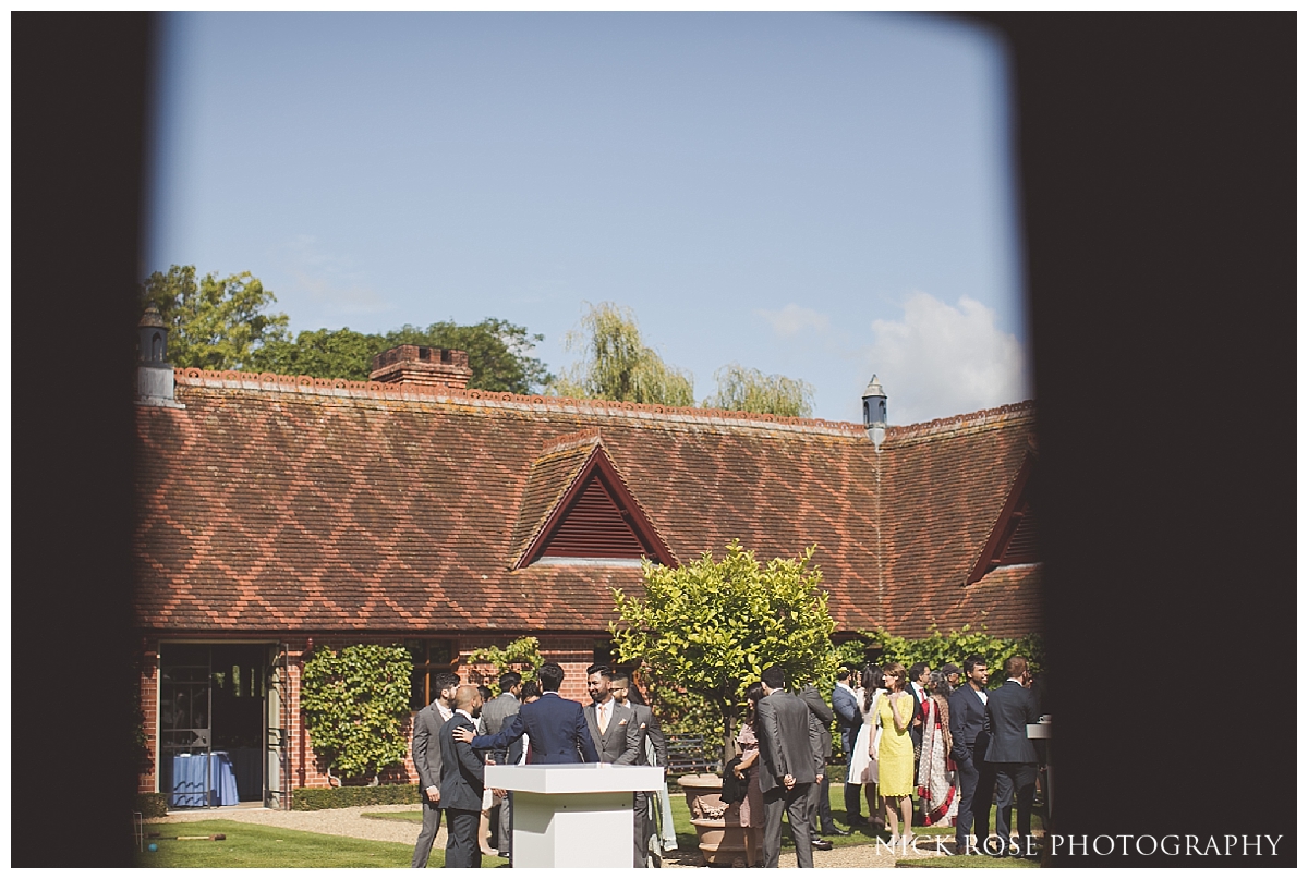  Outdoor wedding reception at The Dairy in Waddesdon Manor Buckinghamshire 