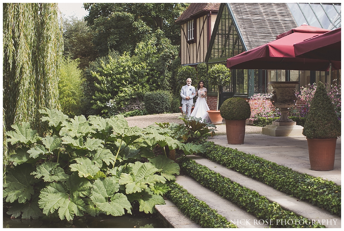 Bride entrance for an outdoor wedding reception at The Dairy in Waddesdon Manor Buckinghamshire
