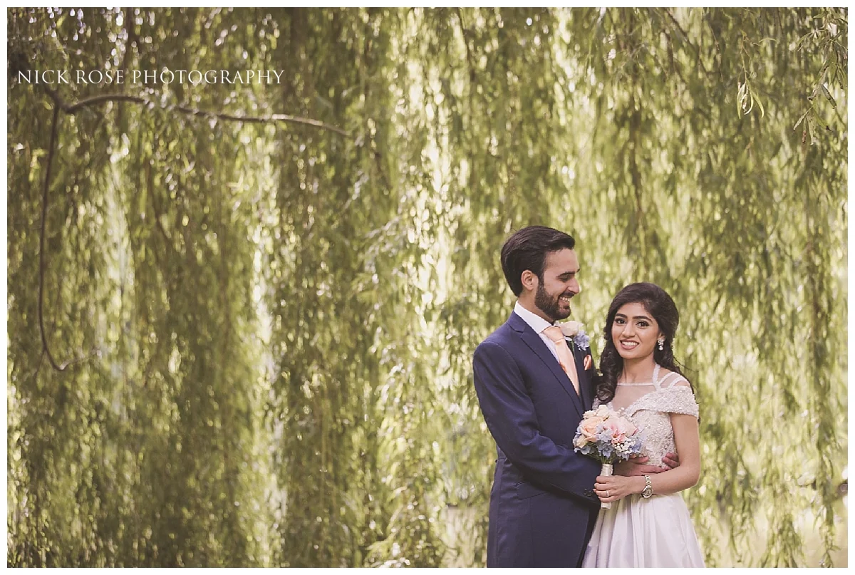 Bride and groom wedding photography portrait by Nick Rose Photography at the Dairy in Waddesdon Manor in Buckinghamshire