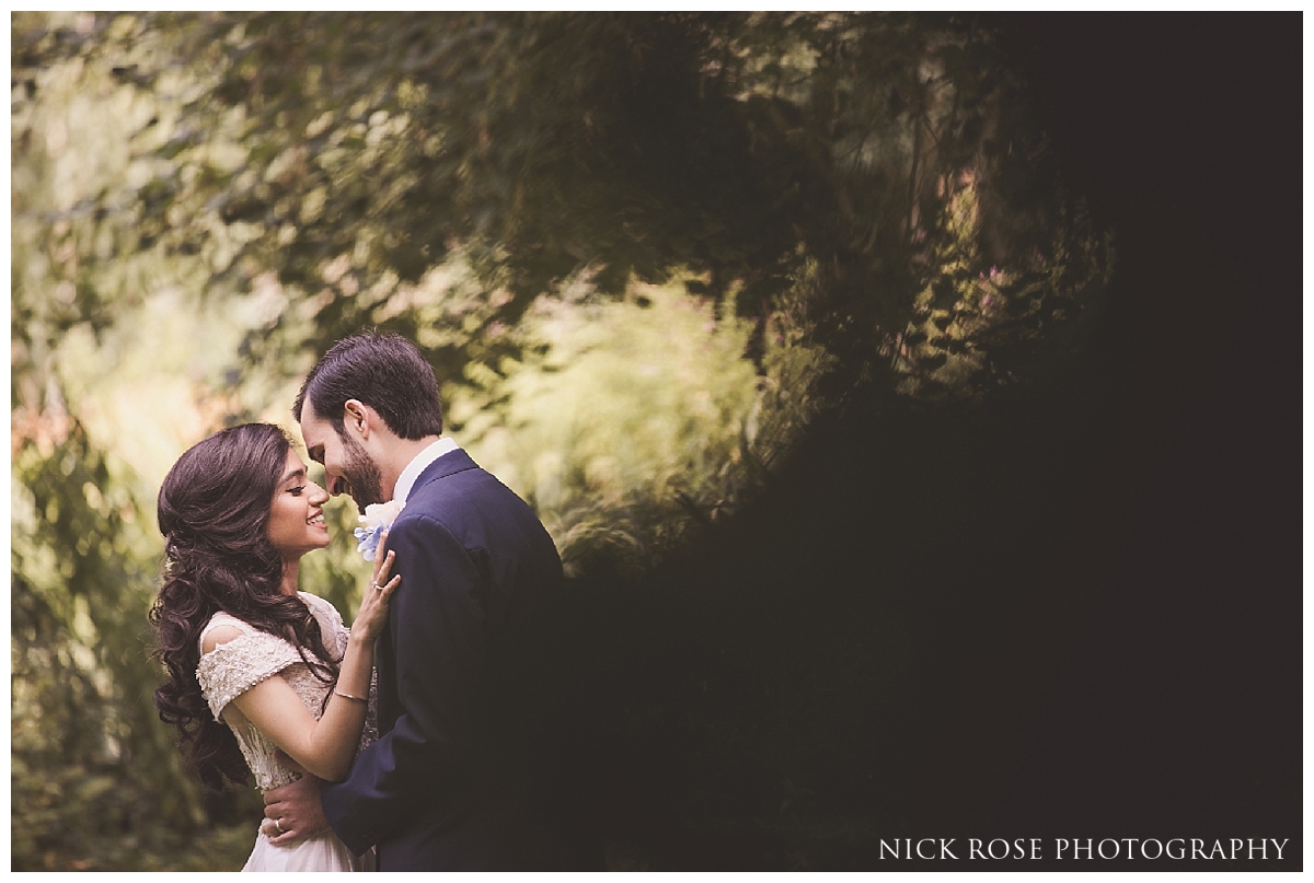 Bride and groom romantic wedding photography portrait by Nick Rose Photography at the Dairy in Waddesdon Manor in Buckinghamshire