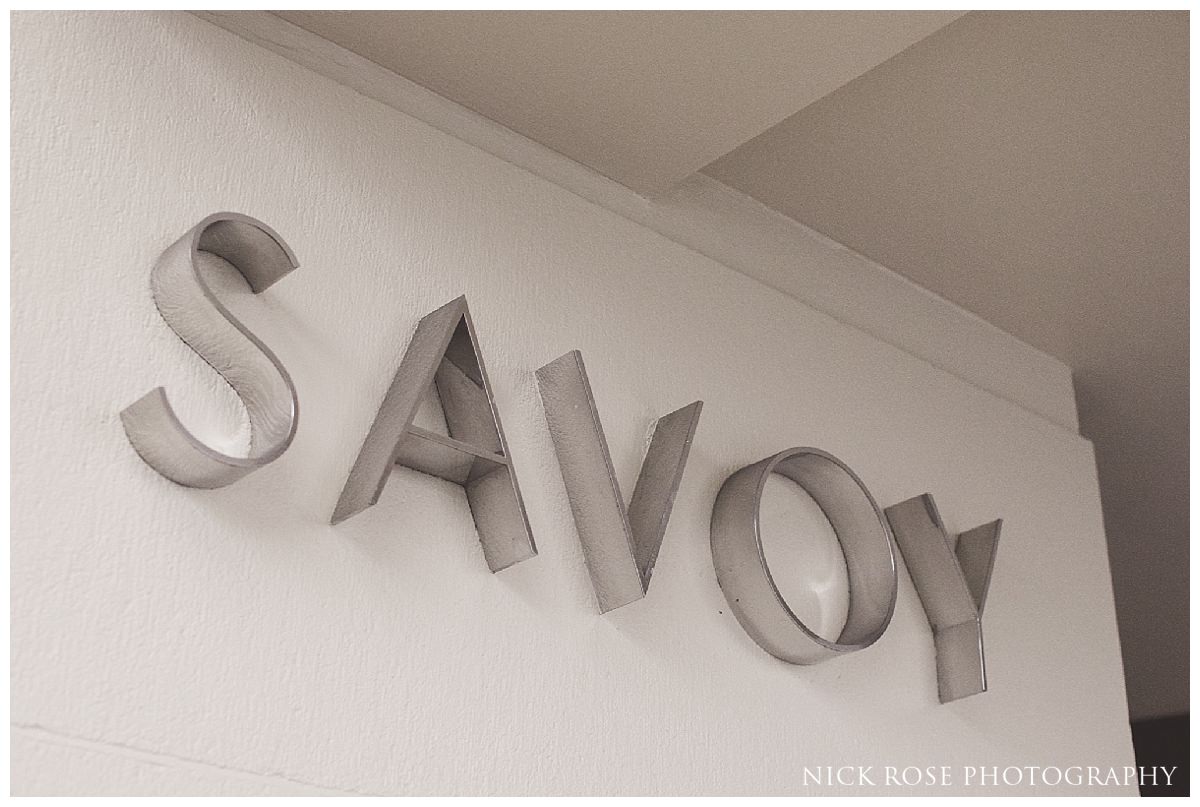  The Savoy Hotel sign in London 